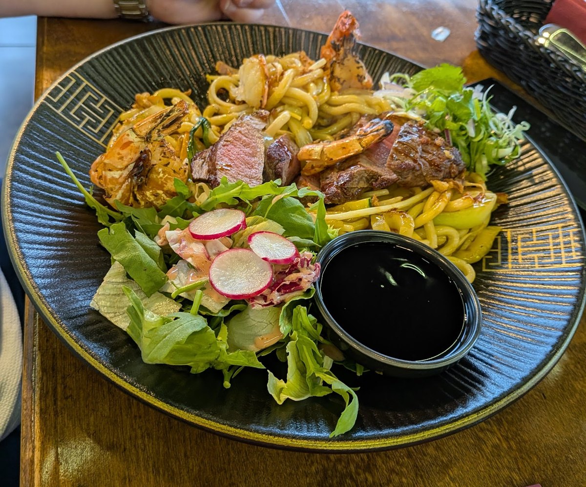 42. Bò & Tôm Nướng - Grilled Beef & Prawns